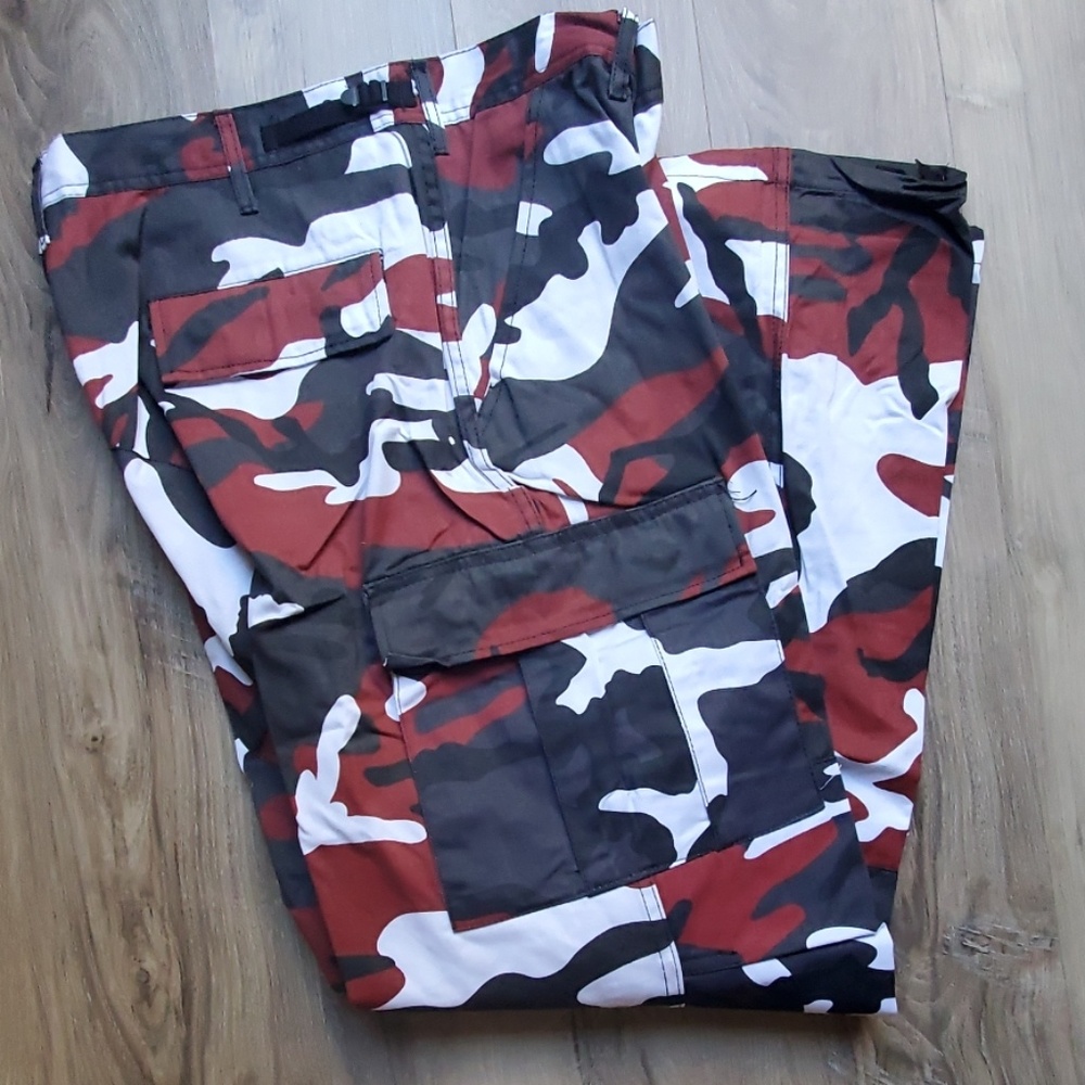 Men's camo cargo Paratrooper battle pants